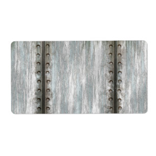 Etiqueta Grunge rebitado gasto do metal Textured