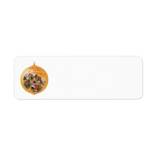 Etiqueta Grupo de Pequinês Ornamento