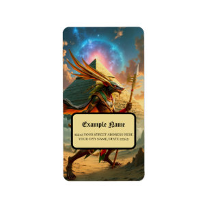 Etiqueta Guardião do Portão Celestial – Anúbis