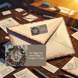 Etiqueta Guirlanda de Casa de Campo Personalizável Família