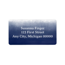 Etiqueta Gulf Blue Watercolor