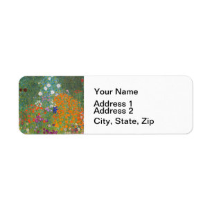 Etiqueta Gustav Klimt Flower Garden Cottage Nature