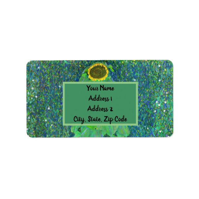 Etiqueta Gustav Klimt Sunflower (Frente)