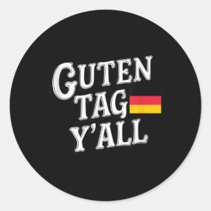 Etiqueta Guten Yall German Flag Funny _1