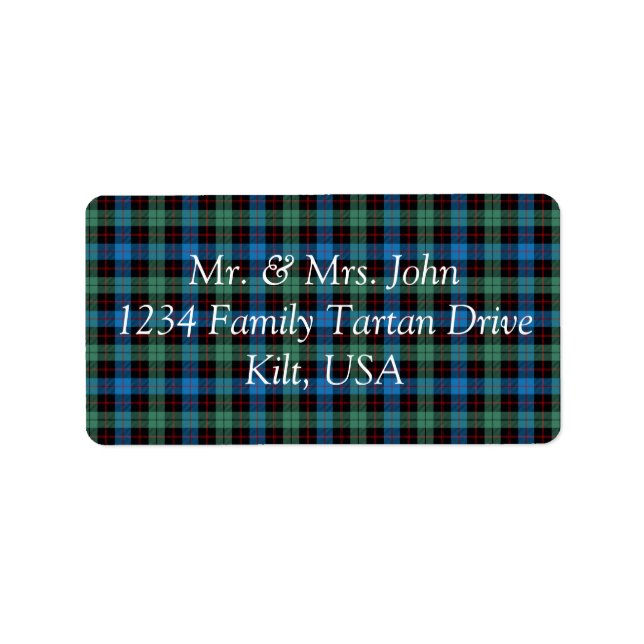 Etiqueta Guthrie Tartan (Frente)