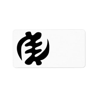 Etiqueta Gye Nyame | Deus é Símbolo Adinkra Supremo