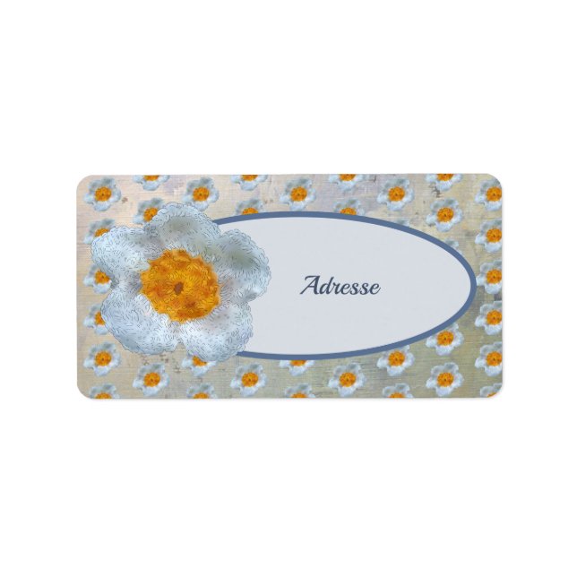 Etiqueta häckelblume  Adressaufkleber (Frente)