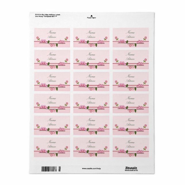 Etiqueta Halbe Blüten (Toda a folha)