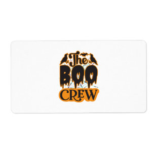 Etiqueta Halloween A Tripulação Do Boo