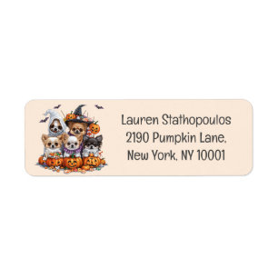 Etiqueta Halloween Chihuahua Dogs