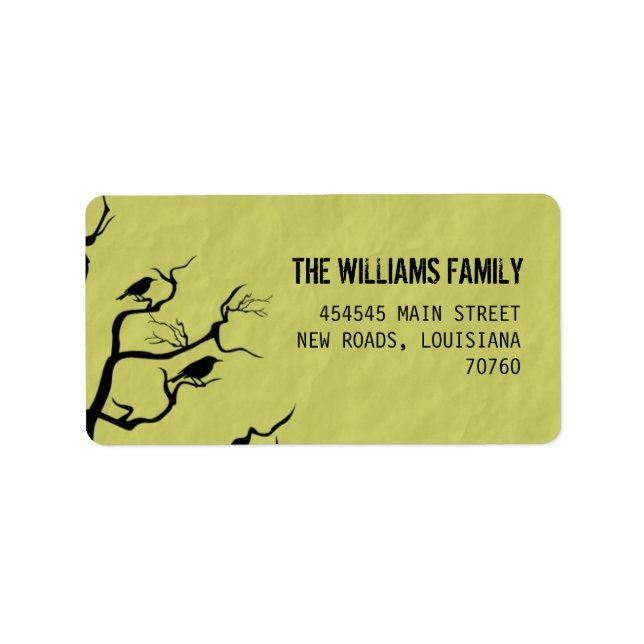 Etiqueta Halloween | Crows (Frente)