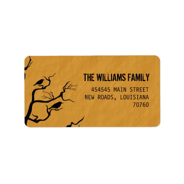 Etiqueta Halloween | Crows (Frente)