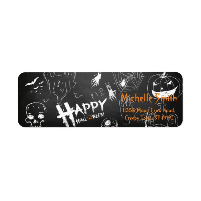 Etiqueta Halloween Personalizado (Frente)