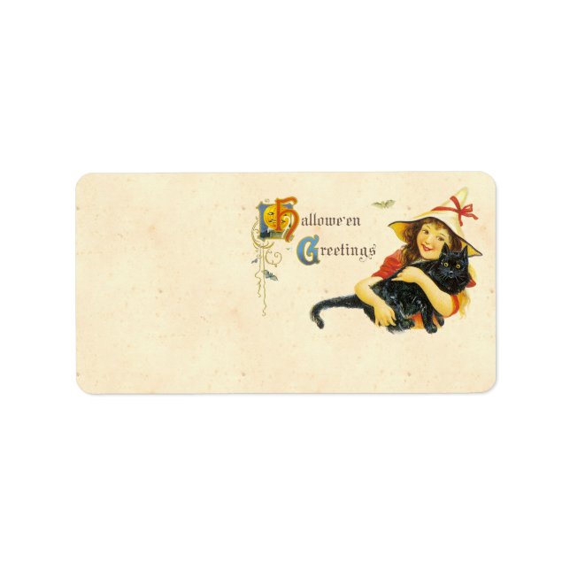 Etiqueta Hallowe'en Saudação (Frente)