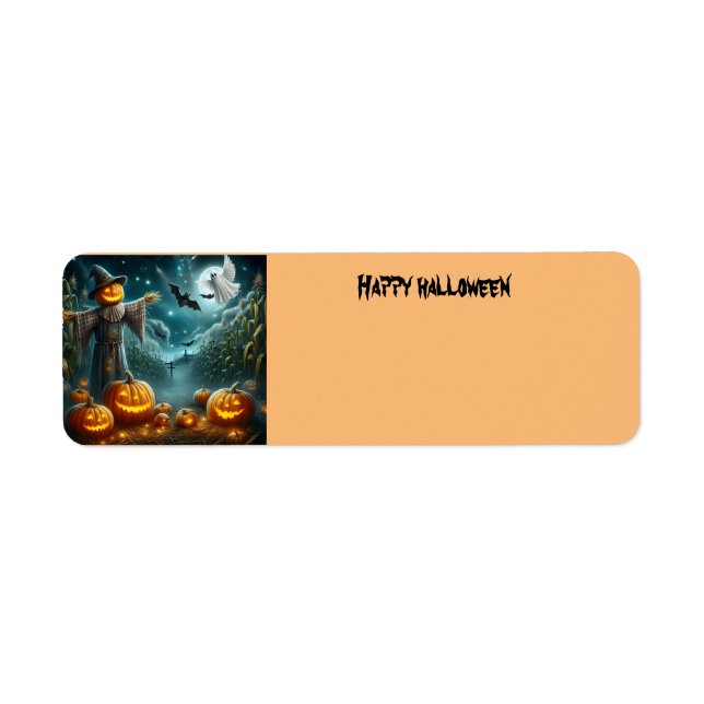 Etiqueta Halloween Scarecrow (Frente)