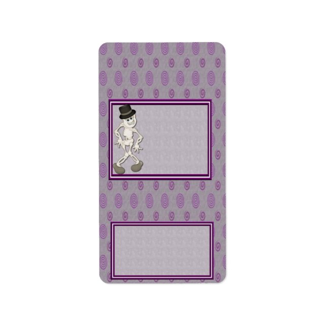 Etiqueta Halloween Skeleton Hershey Miniature Candy Wrapper (Frente)