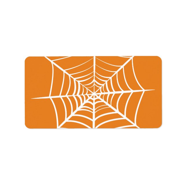 Etiqueta Halloween Spider Web (Frente)