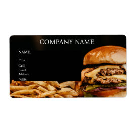 ETIQUETA HAMBURGOS BÁSICOS DE CARTÃO DE VISITA DE MODELO