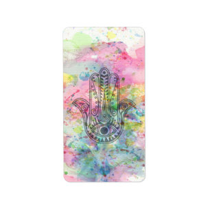 Etiqueta HAMSA Mão do símbolo da fatima