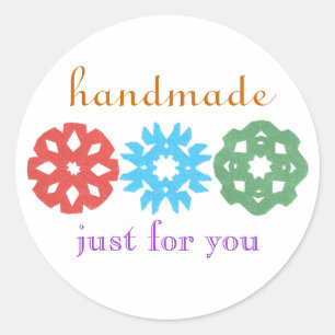 Etiqueta "Handmade" do presente de época natalíc
