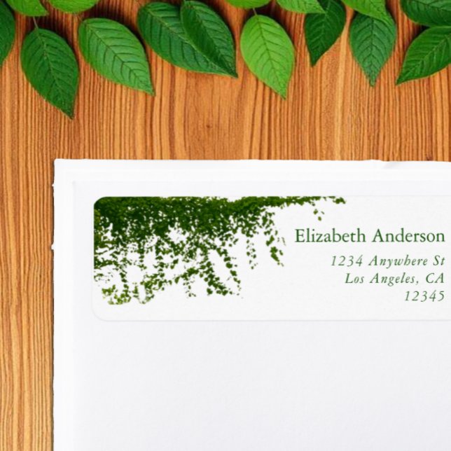 Etiqueta Hanging Ivy Greenery Wedding (Criador carregado)