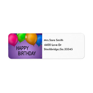 Etiqueta HAPP1, Mrs.Sara Smith, 4400 amam o Dr.,