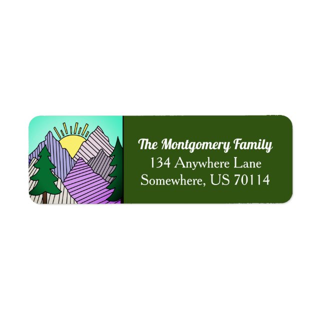 Etiqueta Happy Campers Wilderness Address (Frente)