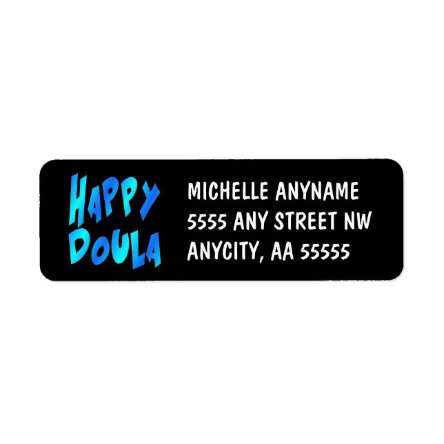 Etiqueta Happy Doula (Frente)
