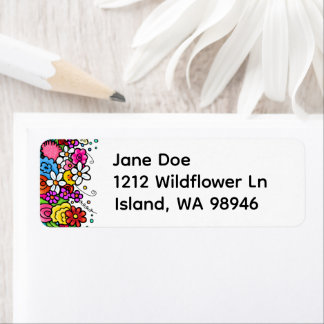 Etiqueta Happy Floral Address labels