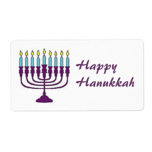 Etiqueta Happy Hanukkah Shalom