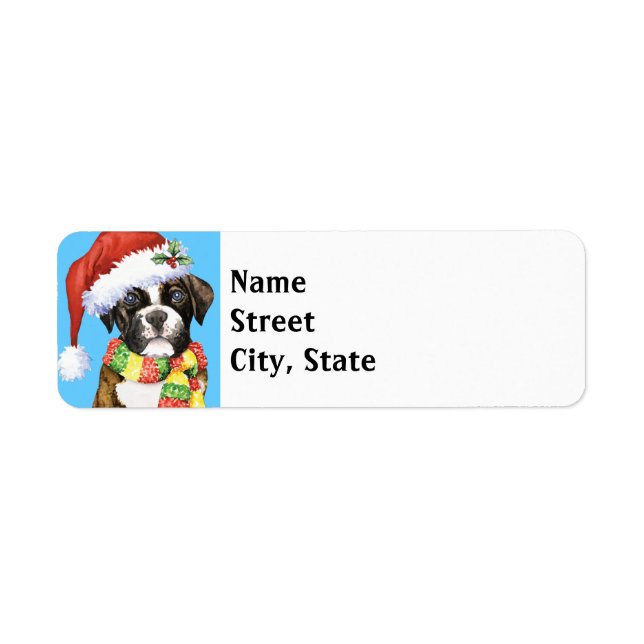 Etiqueta Happy Howlidays Boxer (Frente)