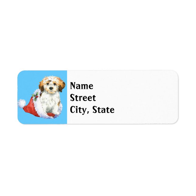 Etiqueta Happy Howlidays Havanese (Frente)