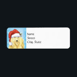 Etiqueta Happy Howlidays Komondor<br><div class="desc">Feliz Howlidays! Use essas etiquetas de um Komondor fofo vestindo um chapéu de Papai Noel ao enviar saudações no Natal. Excelente de enviar para sua família e amigos que amam Komondorok.</div>