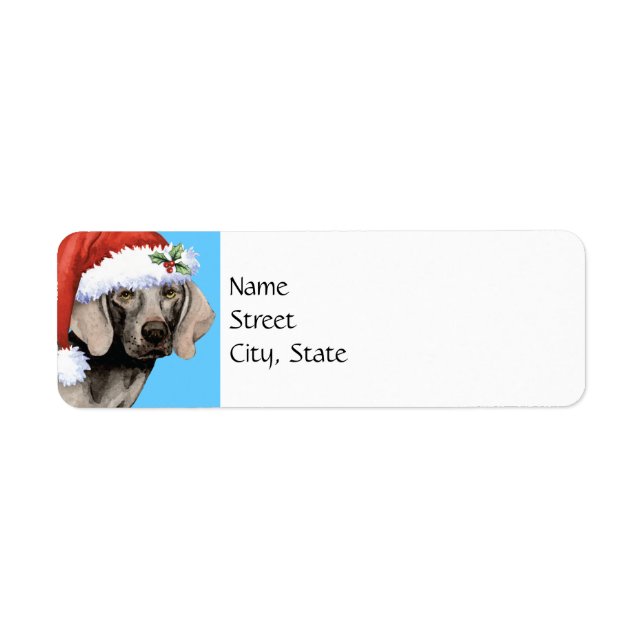 Etiqueta Happy Howlidays Weimaraner (Frente)
