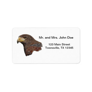 Etiqueta Harris Hawk o bordado do falso