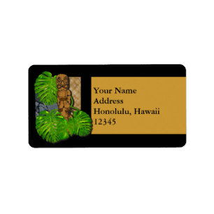 Etiqueta havaiana de Tiki Lauhala