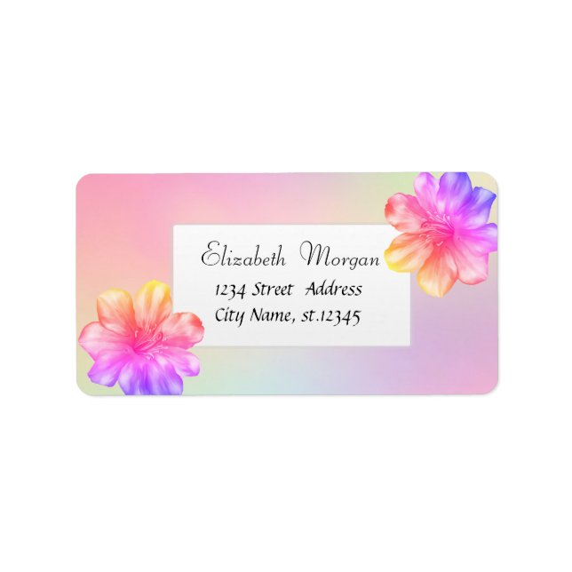 Etiqueta Hawaiian Hibiscus Holographic (Frente)