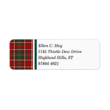 Hay Clan Red e Green Scottish Tartan