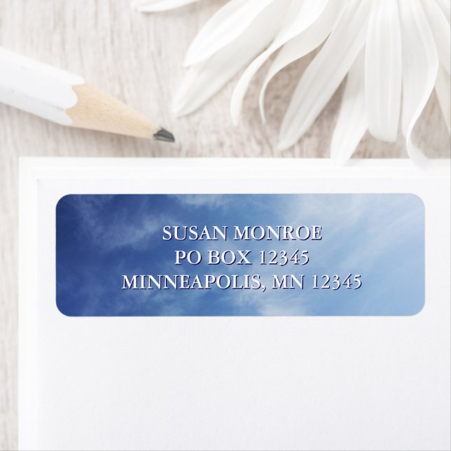 Etiqueta Hazy Clouds Blue Sky Photo (Insitu)