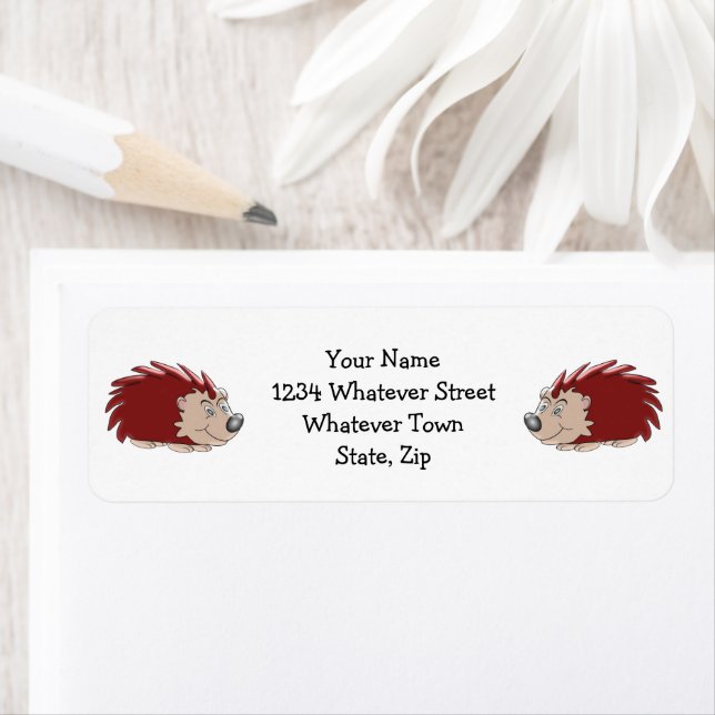 Etiqueta Hedgehog Design Personalizado (Insitu)