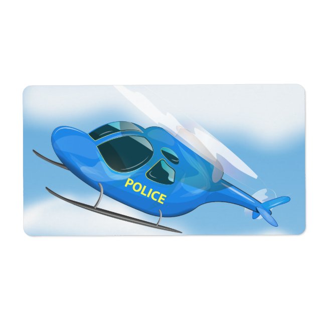 Etiqueta Helicóptero da Polícia (Frente)