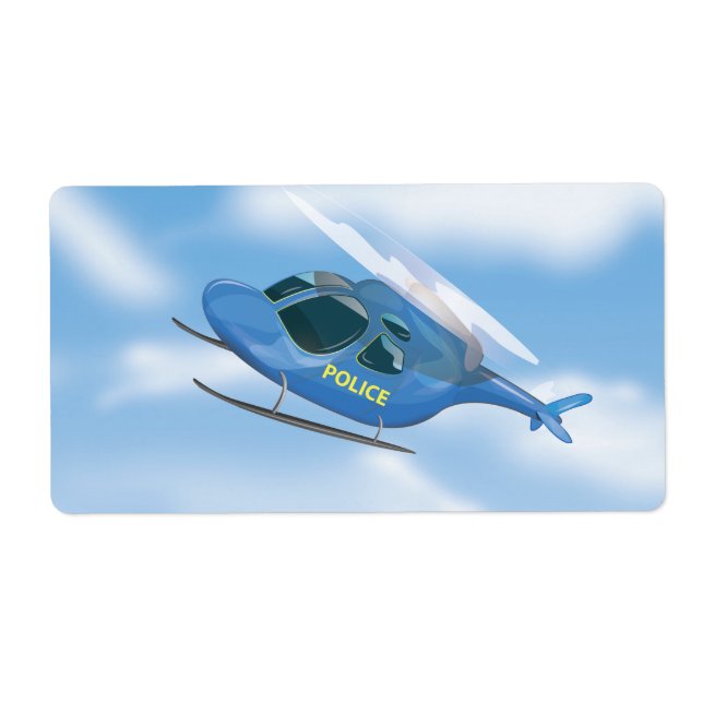 Etiqueta Helicóptero da Polícia (Frente)