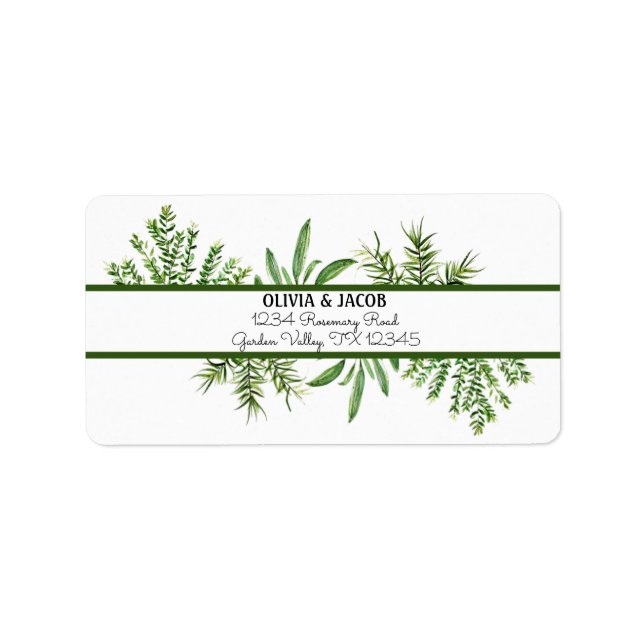 Etiqueta Herbs Rosemary Thyme Botanical Greeneration Casame (Frente)