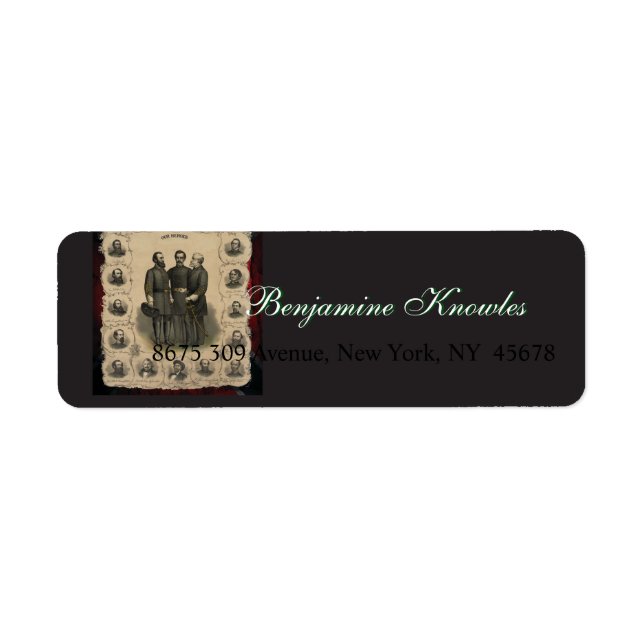 Etiqueta Heróis da Guerra Civil (Frente)