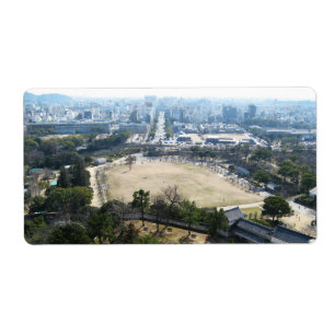 Etiqueta Himeji, Japão (View from atop castle)