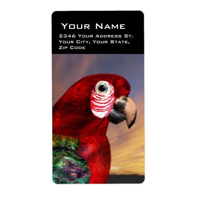 ETIQUETA HIPER PARROS/ARA VERMELHA (Frente)