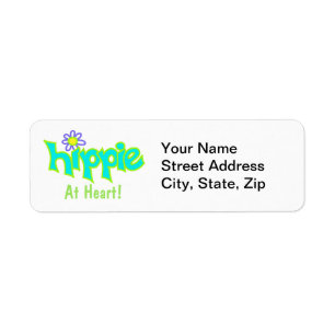 Etiqueta Hippie na Arte Turquesa do Coração Personalizada