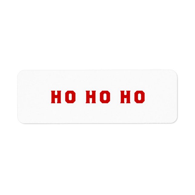 ETIQUETA HO HO (Frente)