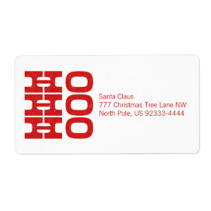 Etiqueta Ho Ho (estilo letterpress)