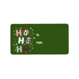 Etiqueta Ho Ho Grande Dane Feliz Natal